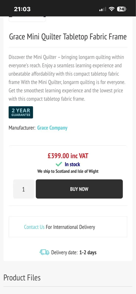 Grace mini quilter - Image 2