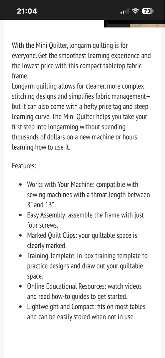 Grace mini quilter - Image 3