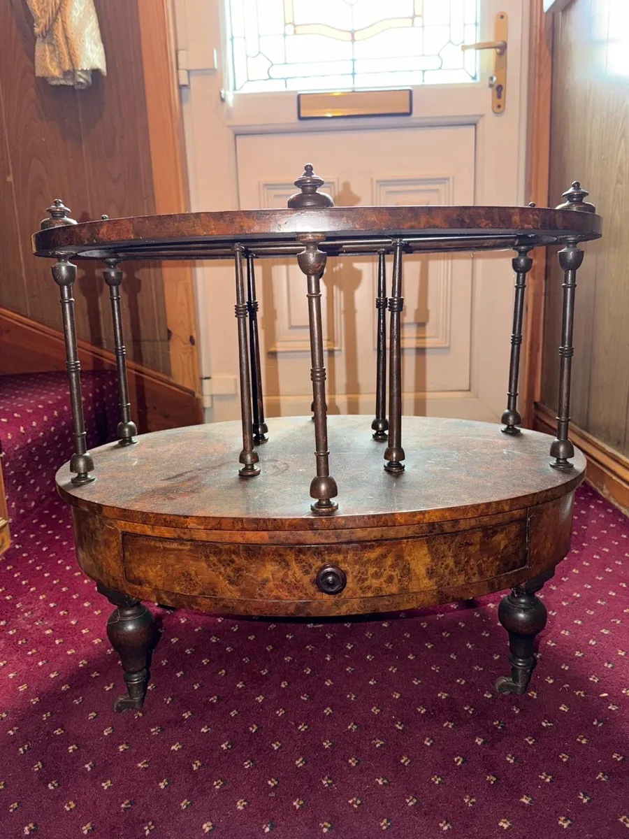 Victorian Era Oval Walnut Canterbury - Image 1