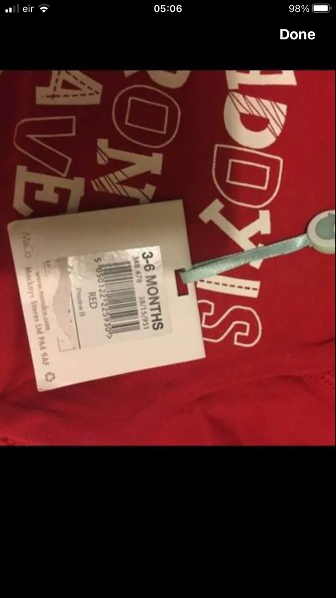 Boys BNWT teeshirt 3/6 mths €3 - Image 3