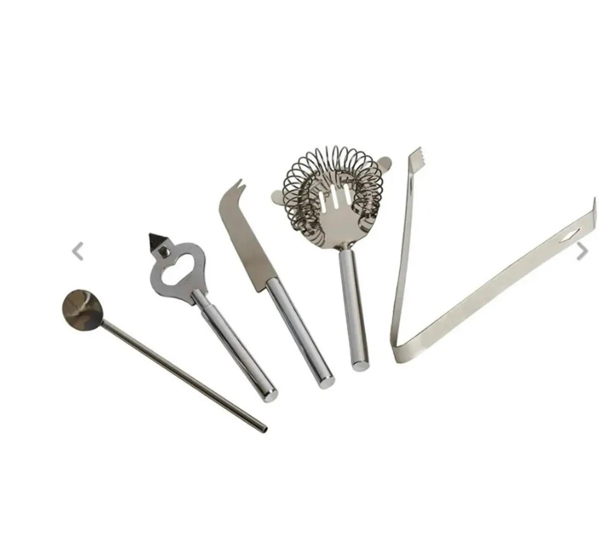 NEW 10 Piece Cocktail Maker Set with Wooden Stand - Image 3