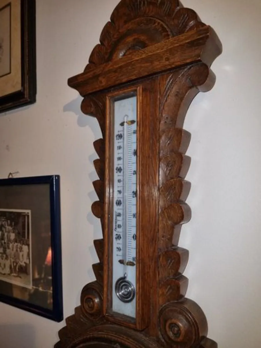 Large Victorian Banjo Barometer - Image 4