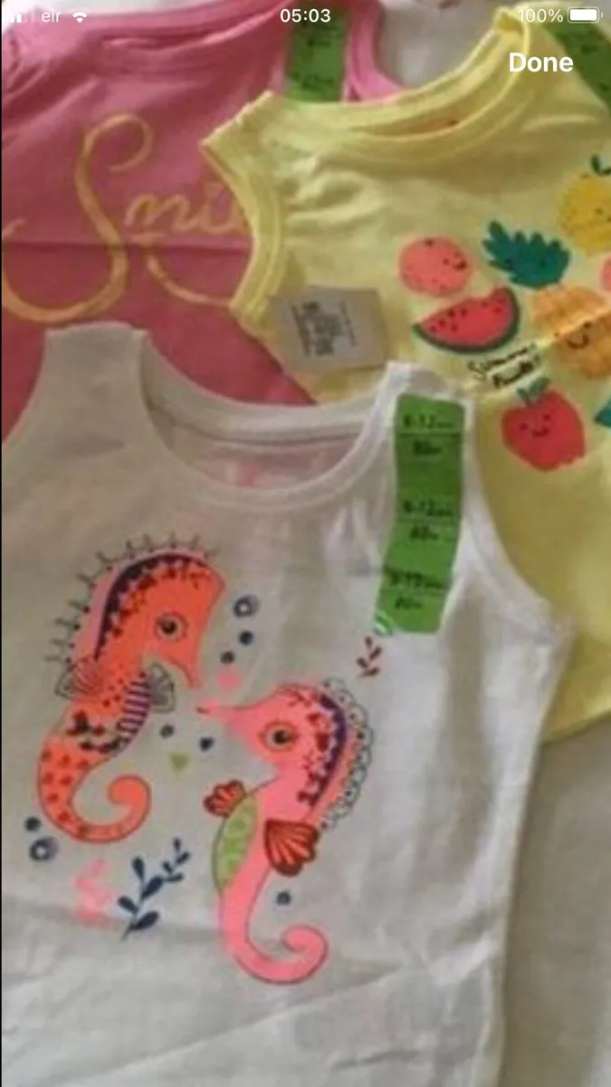 Girls BNWT set of three top 9/12 mths €3 - Image 4