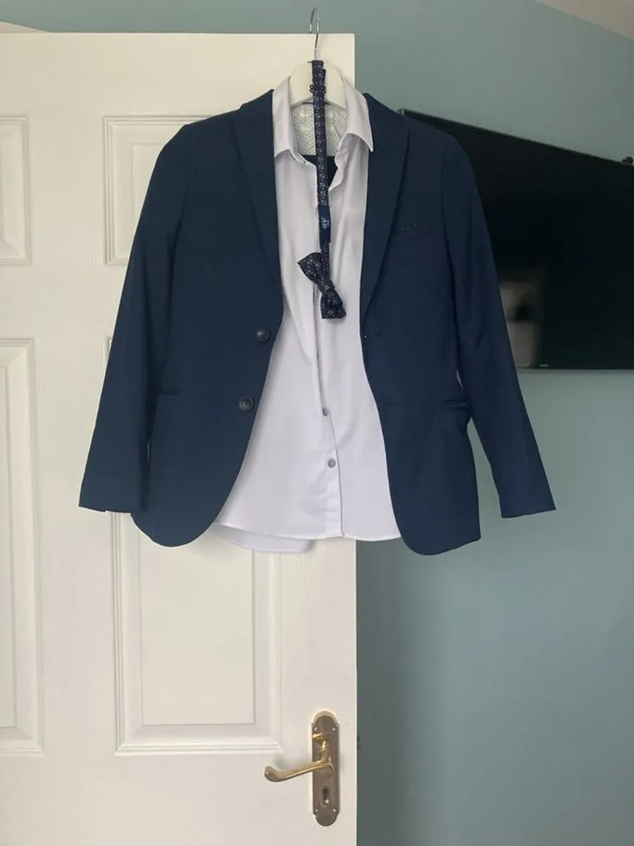boys navy communion suit - Image 1