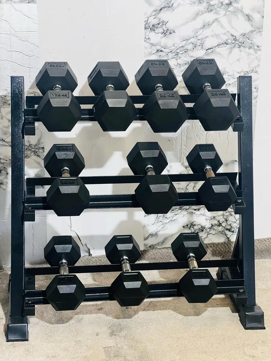HEX DUMBBELLS WITH DUMBBELLS RACK - Image 4
