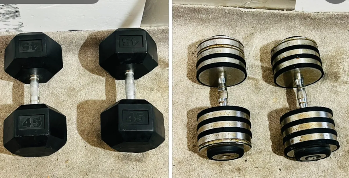 Cheap heavy Pairs of 45Kg  50 kG dumbbells - Image 1