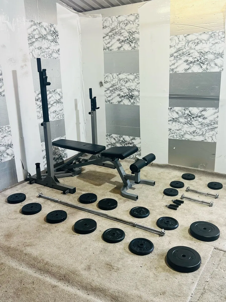 Adjustable rack bench weights dumbbells barbell - Image 4