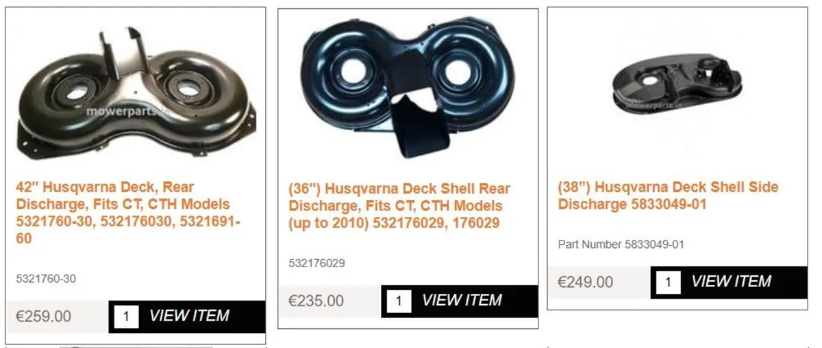 36" Husqvarna Craftsman Partner Jonsered Deck - Image 2