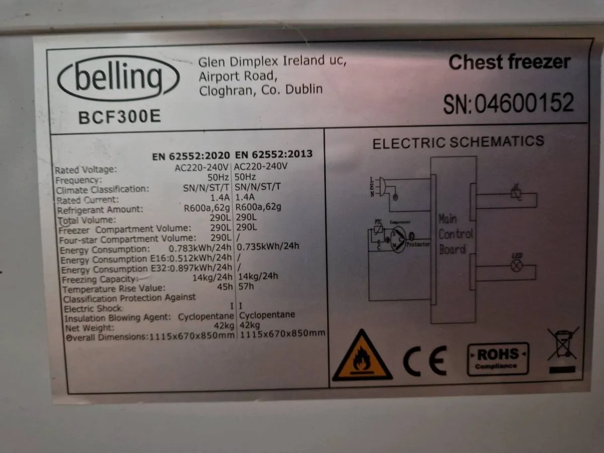 Belling chest freezer - Image 3