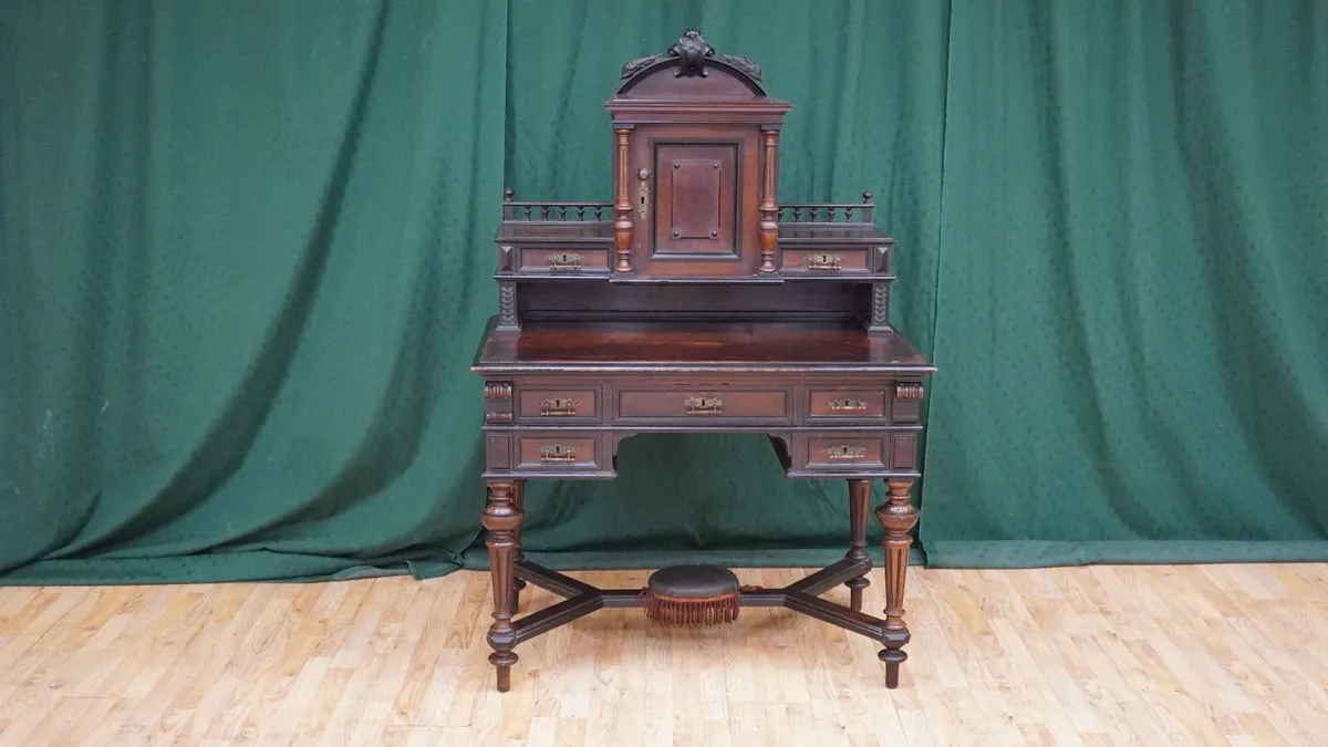 Grunderzeit Rosewood Writing Desk, c.1880 - Image 1