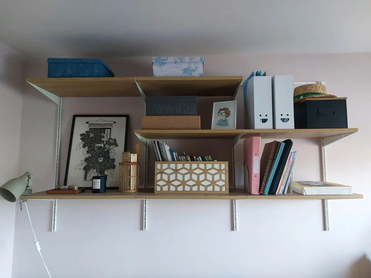 Ikea Boaxe Shelving unit, white/oak - Image 3