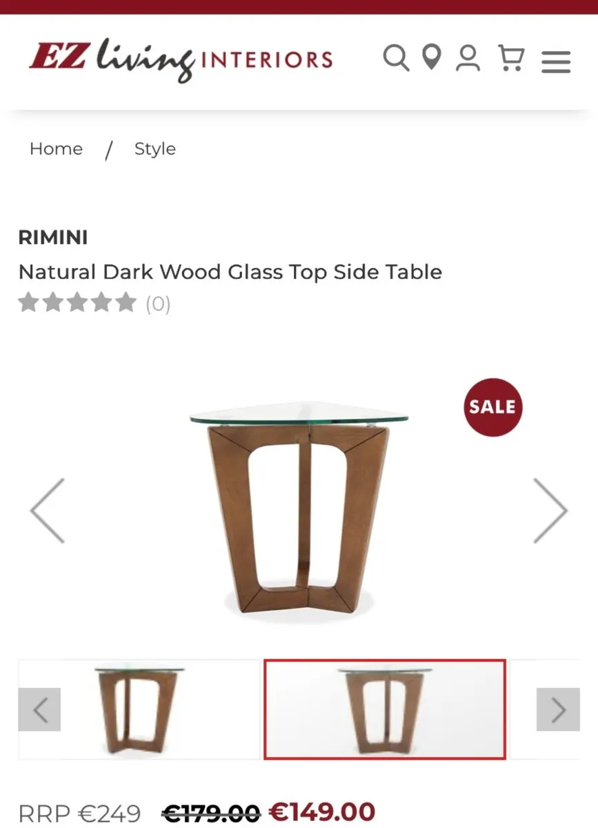 Ez Living Interiors Oak & Glass Console Table - Image 1