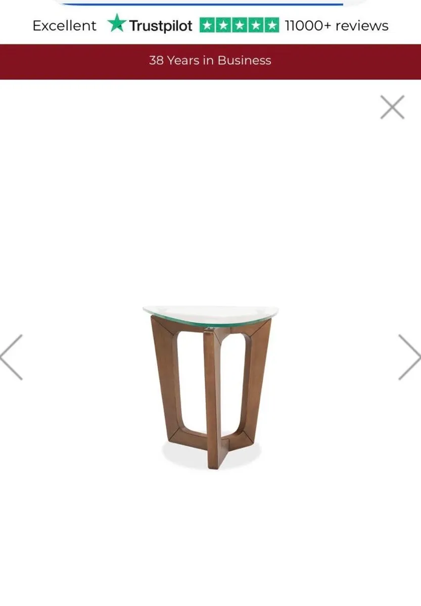 Ez Living Interiors Oak & Glass Console Table - Image 2