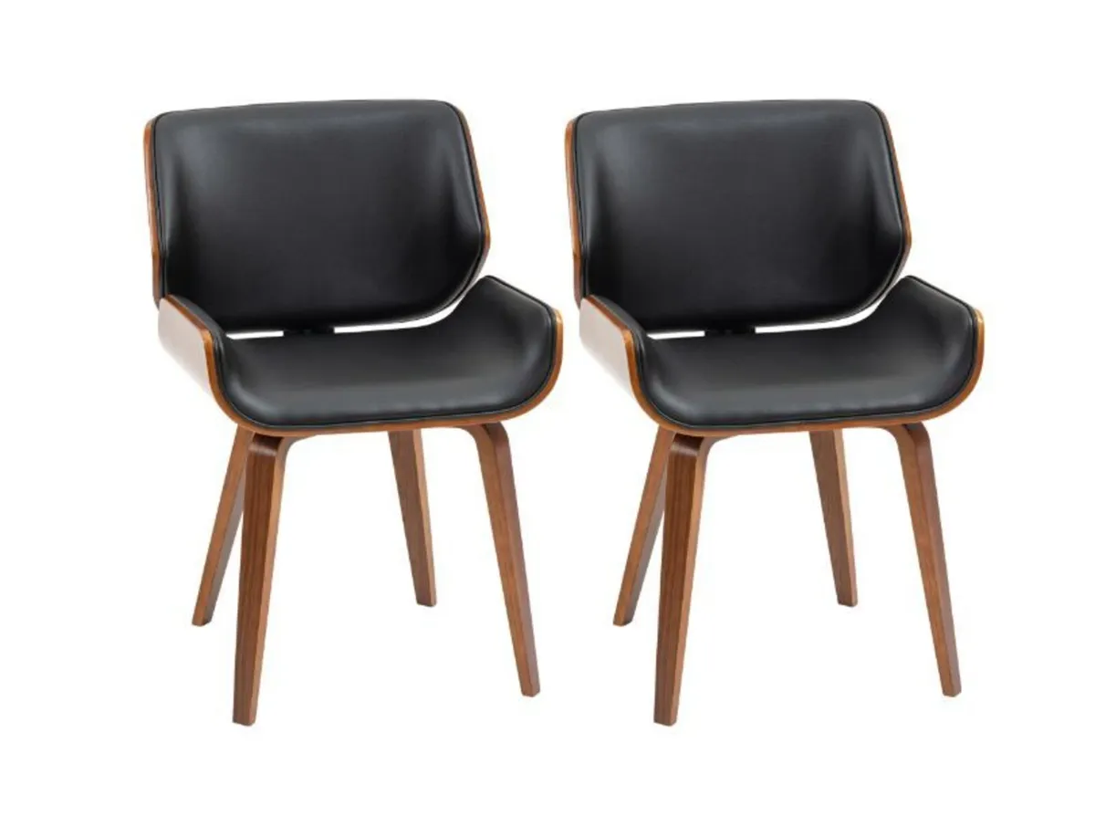 Set of 2 vintage-style dining chairs - Image 1