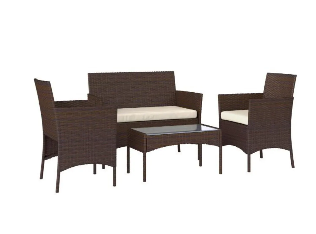 4 Piece Rattan Garden Furniture - Image 1