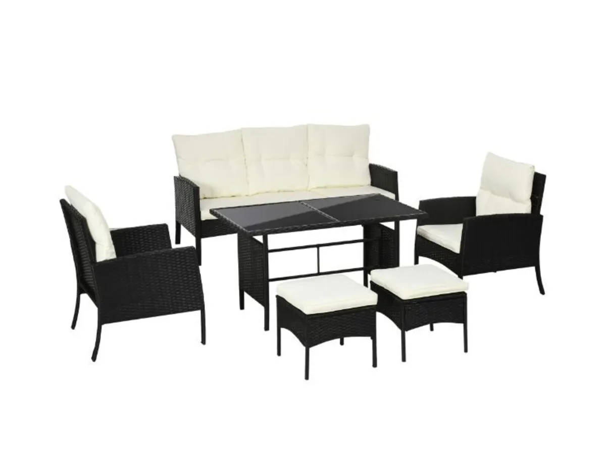 5 Seater Rattan Garden Furniture Set - Image 1