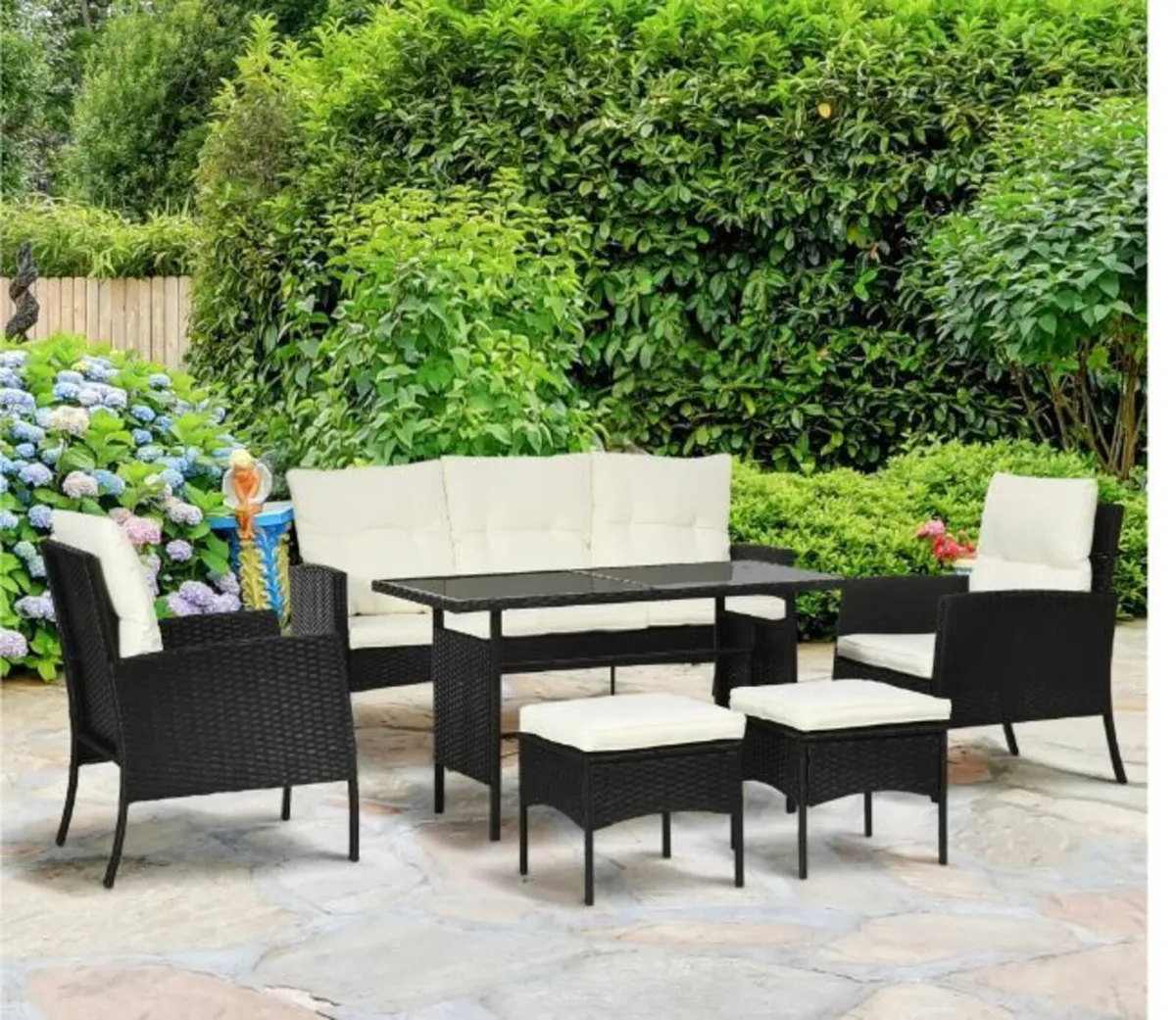 5 Seater Rattan Garden Furniture Set - Image 3