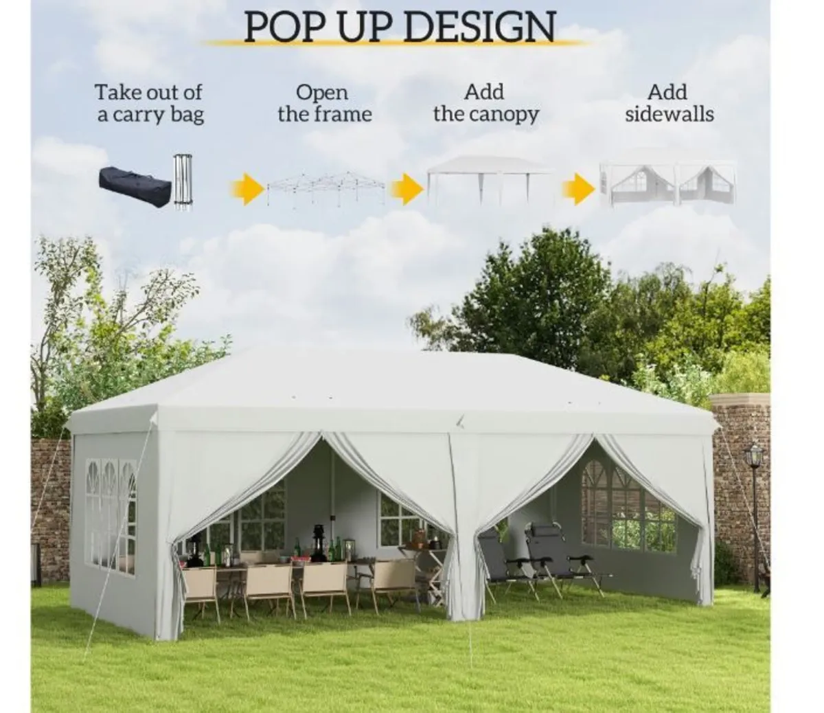 3 x 6 m Pop Up Gazebo - Image 4