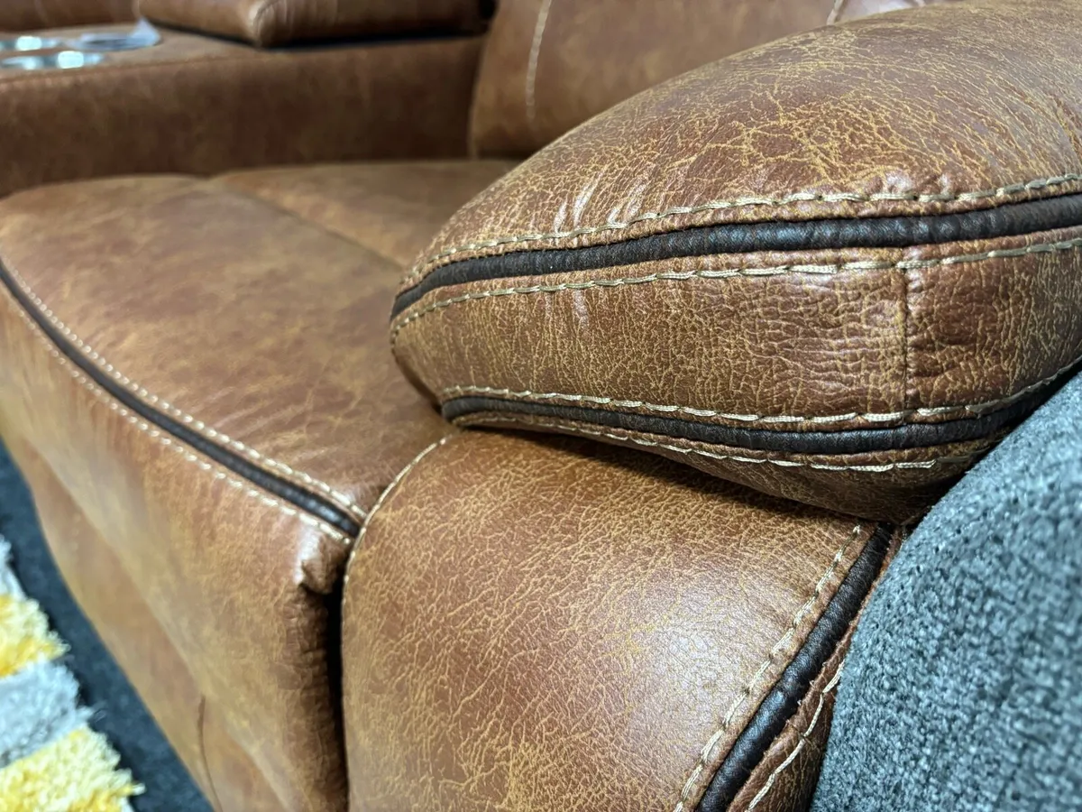 New 3+2 Dark Brown Washington Recliner Sofas - Image 3