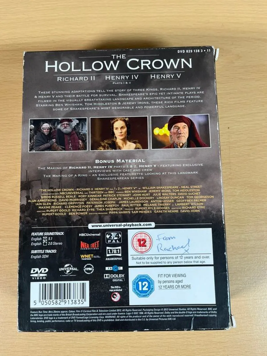 The Hollow Crown - TV Mini Series [DVD] - 4 Disc Set - Image 4