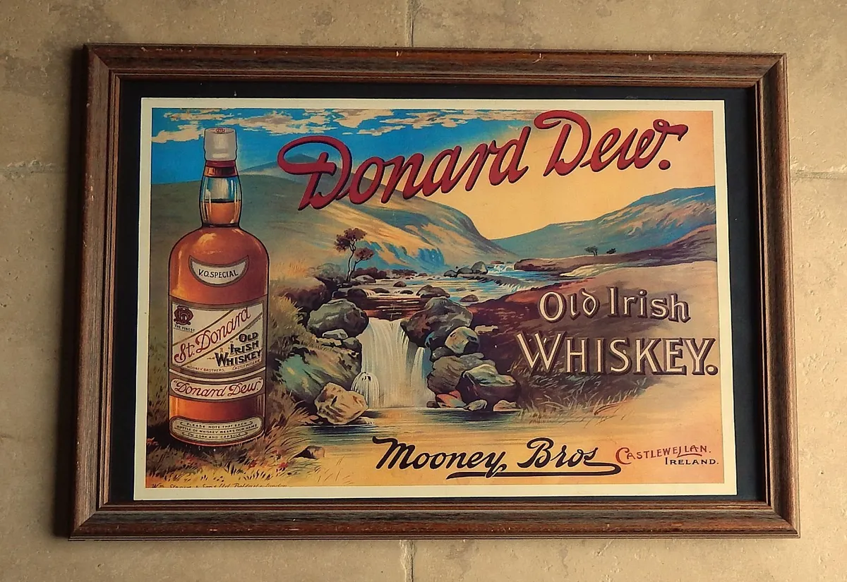 Large Vintage Donard Dew Whiskey Advertising Print - Image 1