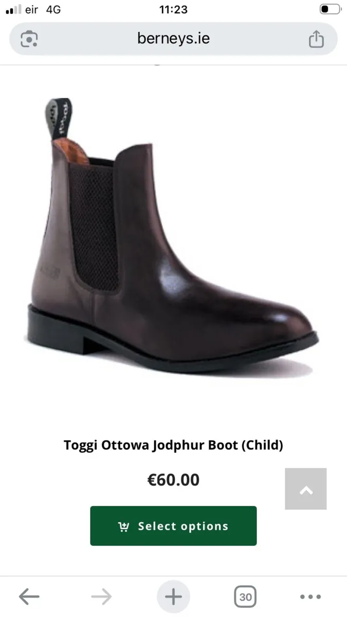 AS NEW  - Toggi  Ottowa kids leather jodhpur boots - Image 2