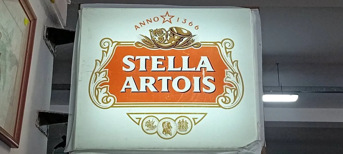 Original Stella Artois Light Up Bar Sign
