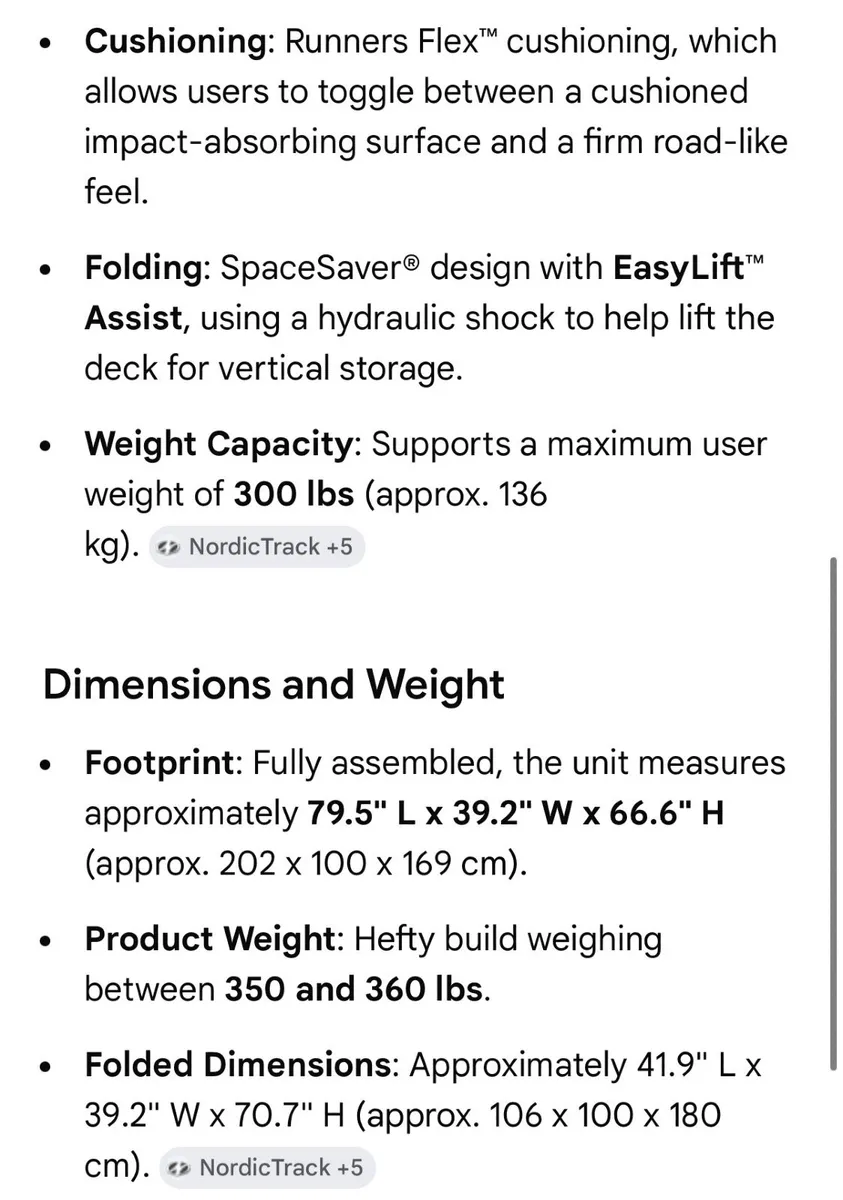 Nordic Track Commercial 2950 Treadmill - Image 2