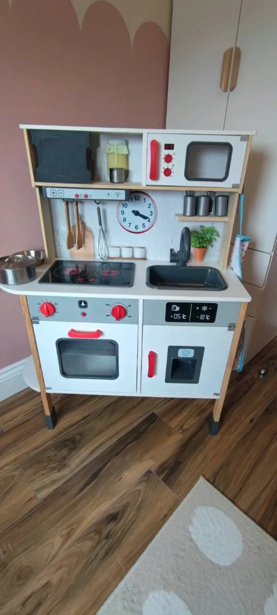 Deluxe Wooden Play Kitchen – Includes All Accessor - Image 1