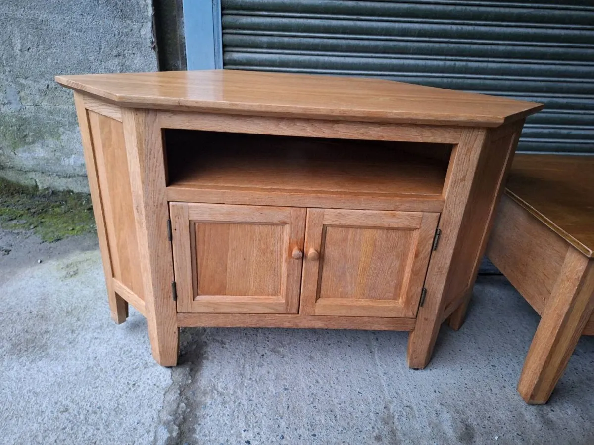 Solid Wood Oak Style Living Room Set (DELIVERY) - Image 2