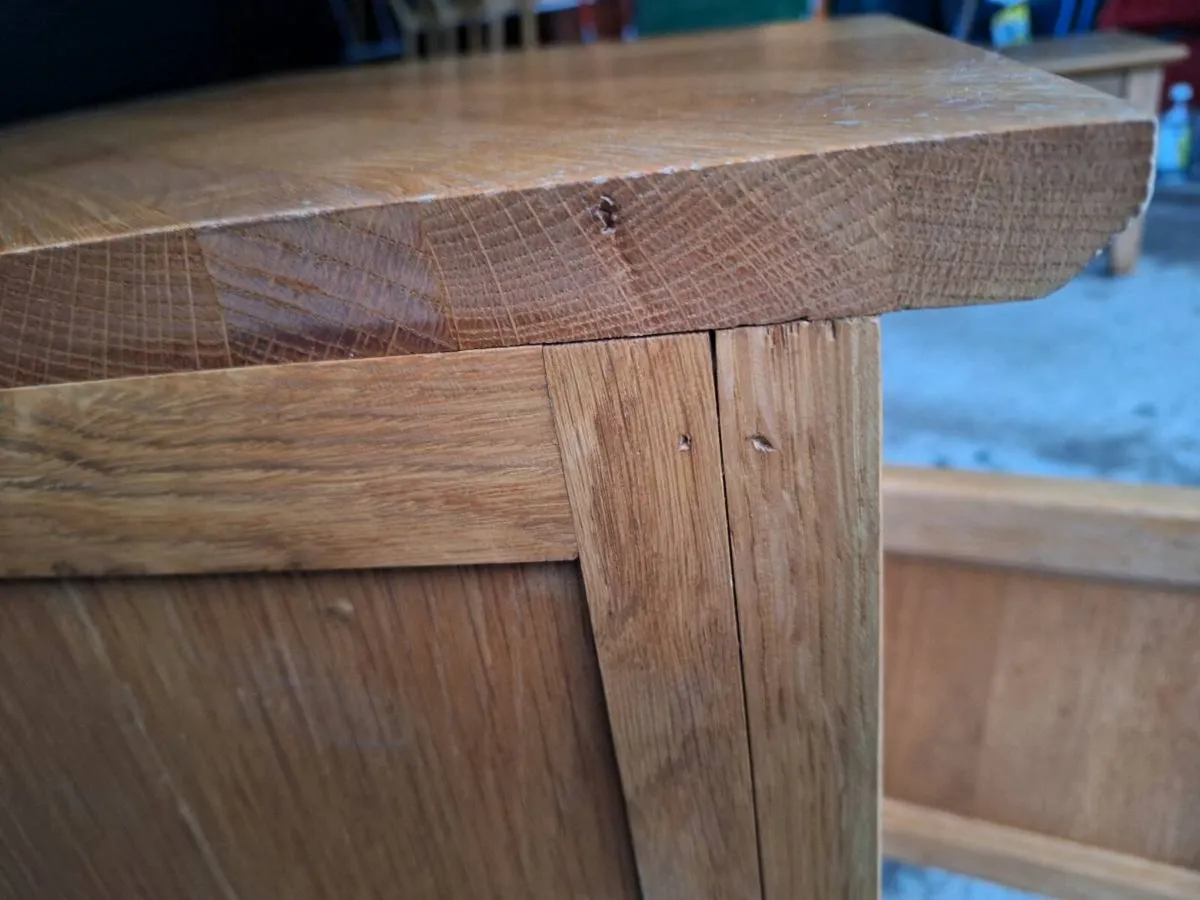 Solid Wood Oak Style Living Room Set (DELIVERY) - Image 4