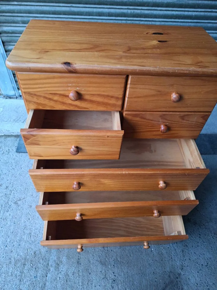 Solid Pine Chest of Drawers (DELIVERY) - Image 2