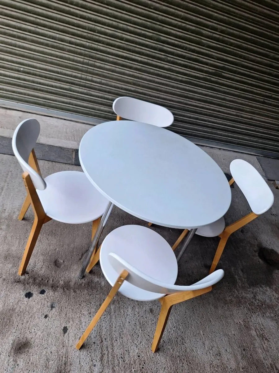 Round Dining Table with 4 Chairs (DELIVERY) - Image 2