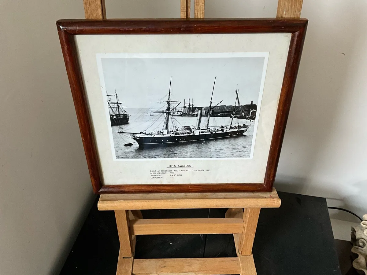 H.M.S. Swallow. Framed Photograph - Image 1