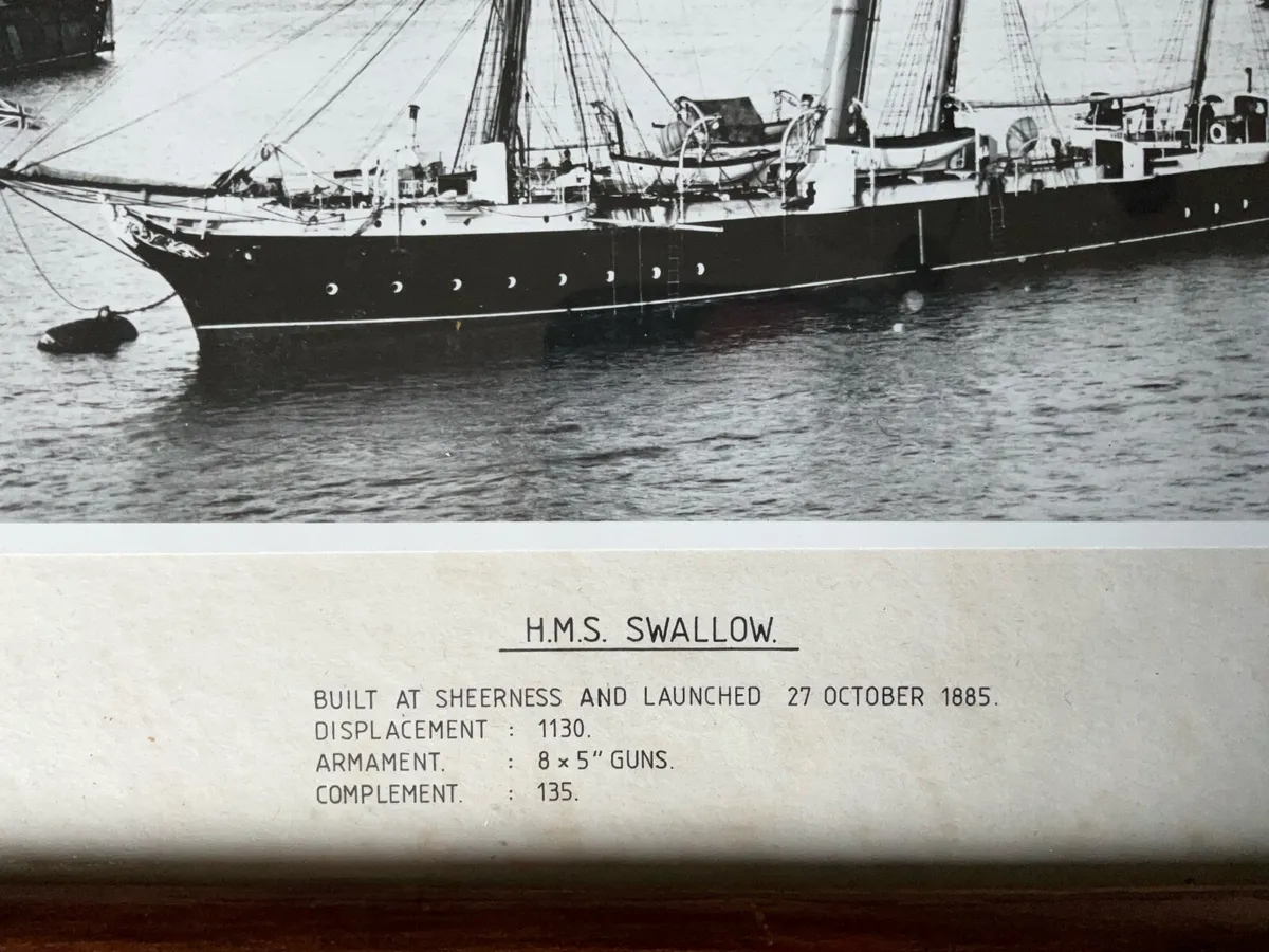 H.M.S. Swallow. Framed Photograph - Image 4