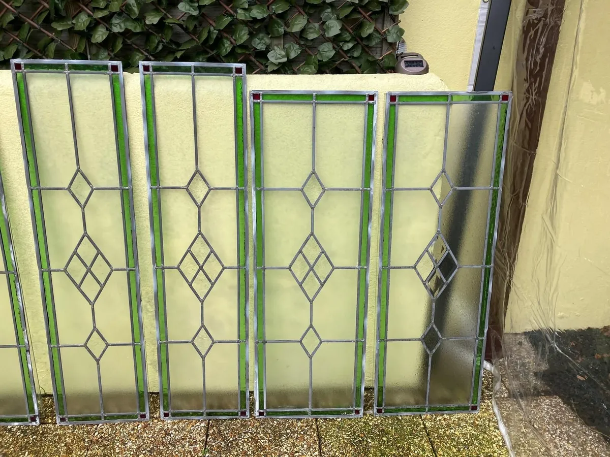 Leaded stained door glass - Image 4