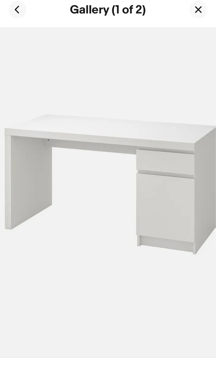Large white Ikea study/office desk - Image 1
