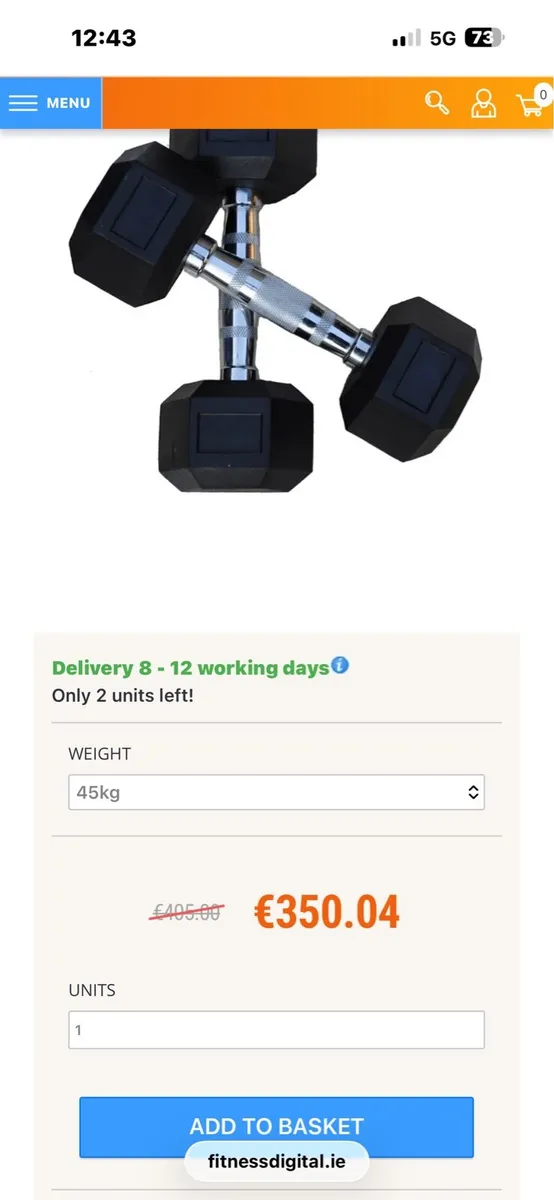 HEAVY RUBBER HEX DUMBBELLS, CHEAP, 2 EURO PER KG!! - Image 2