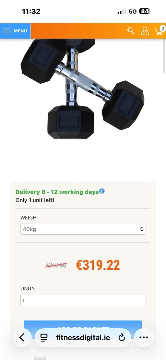 RUBBER HEX DUMBBELLS 32.5KG - 40KG, CHEAP, READ!!! - Image 2