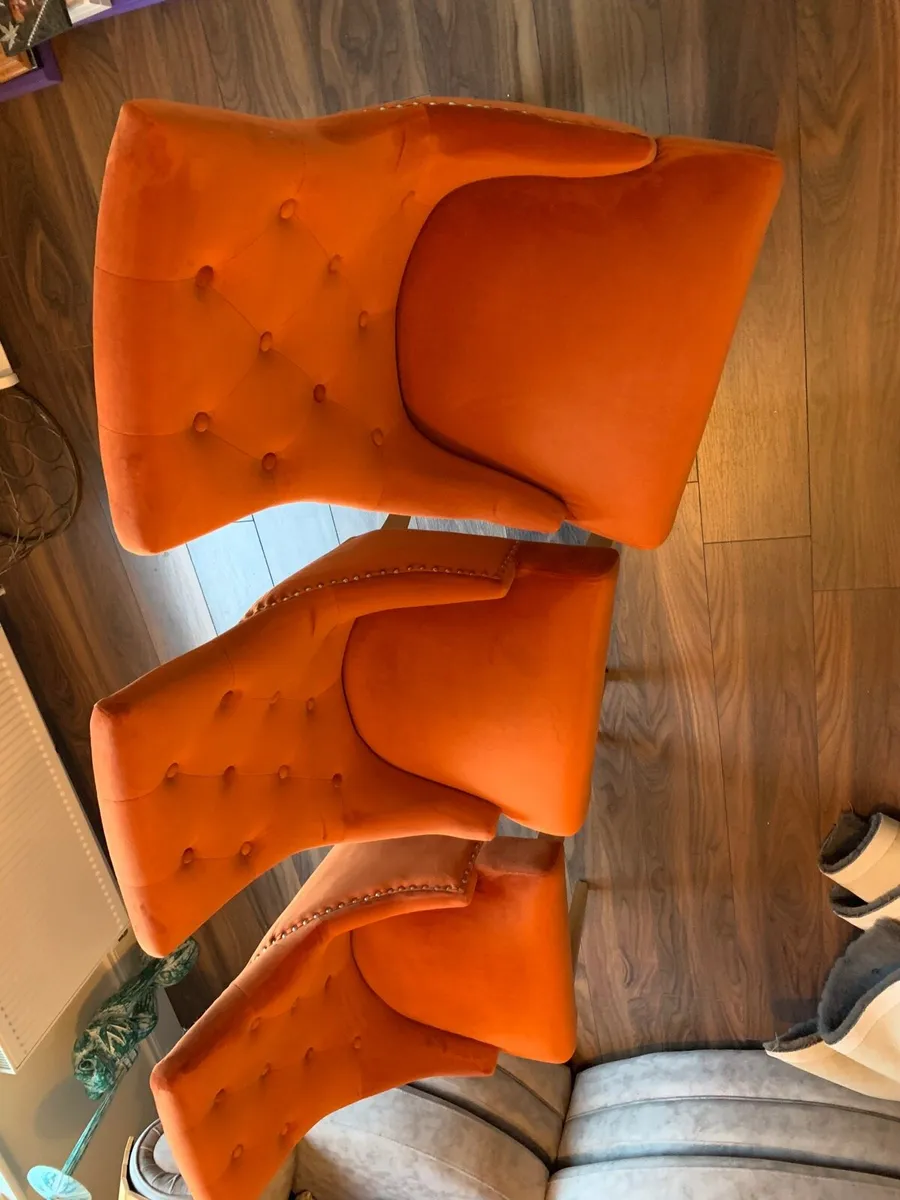3 fabric chairs - Image 3