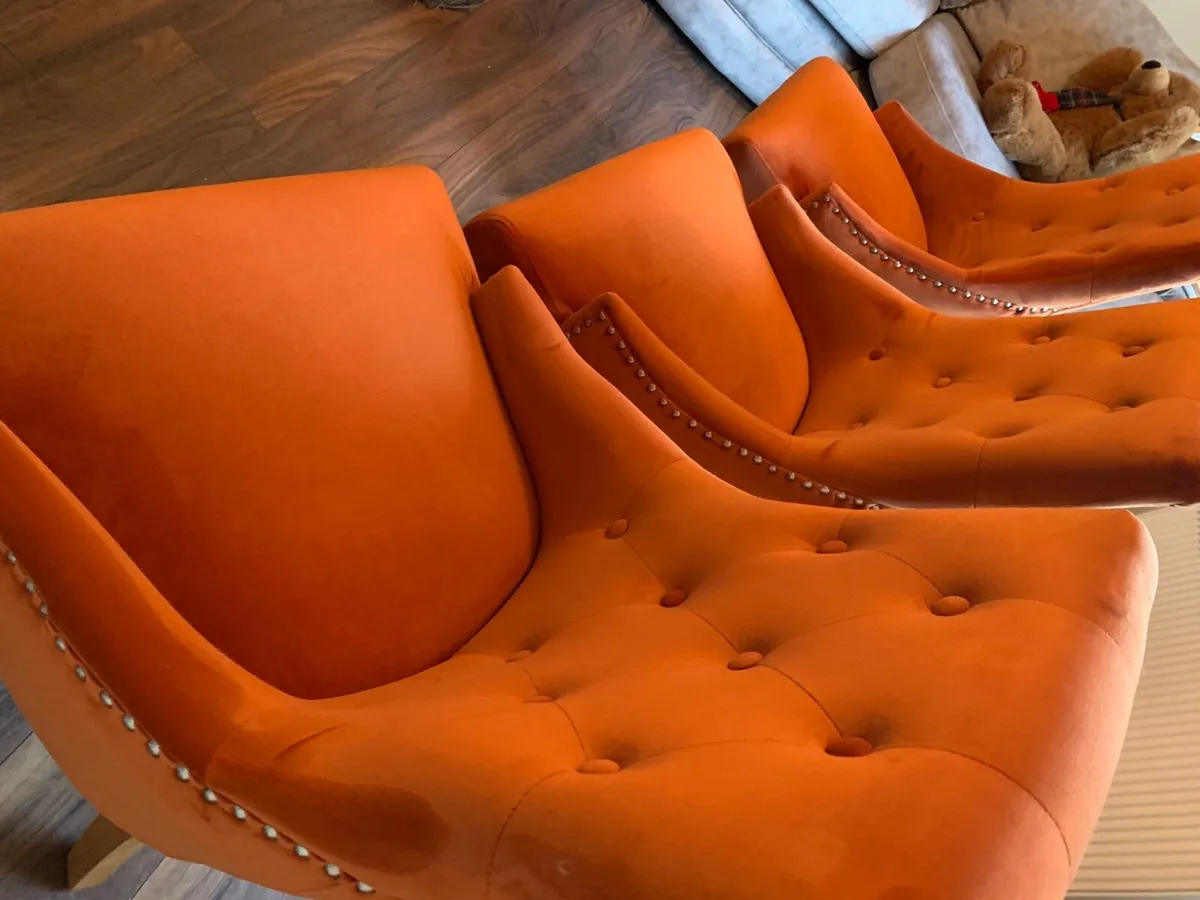 3 fabric chairs - Image 4