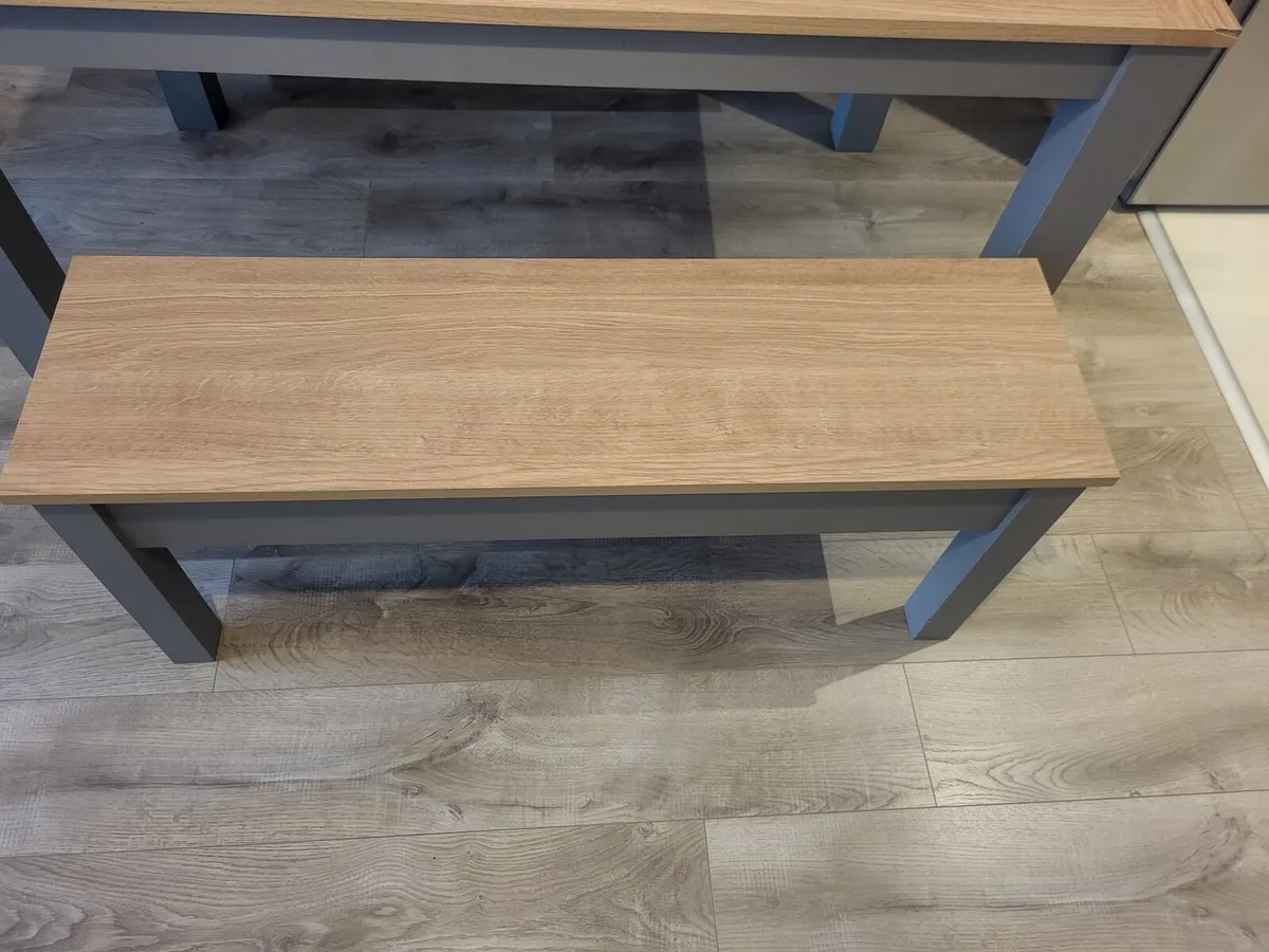 Dining table and benches - Image 3