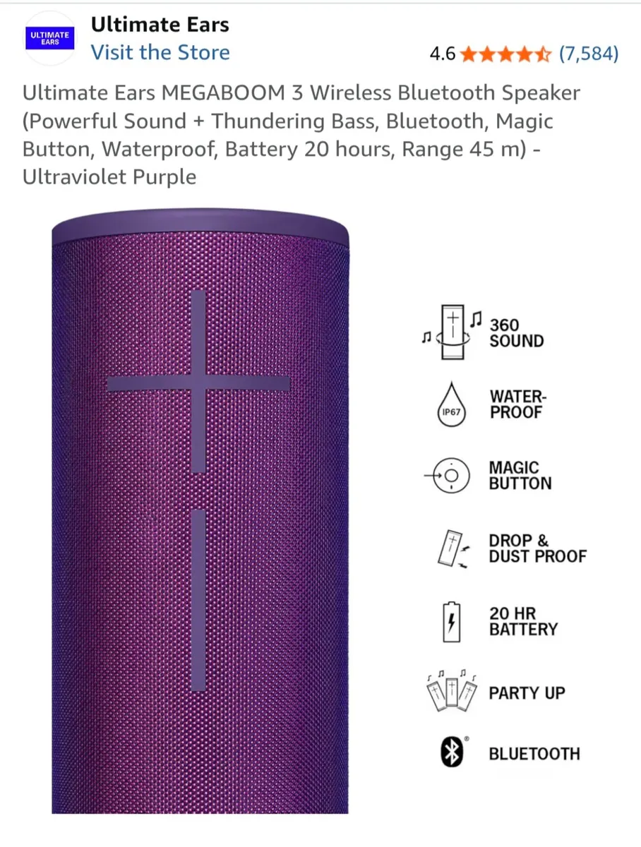 UE Megaboom 3 Bluetooth speaker - Image 3