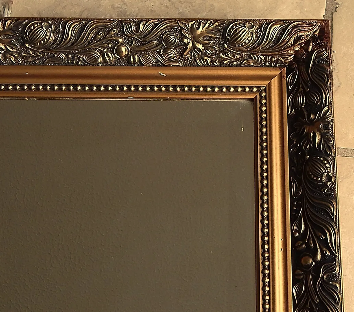 Large Bevelled Edge Wall Mirror in Ornate Frame - Image 3