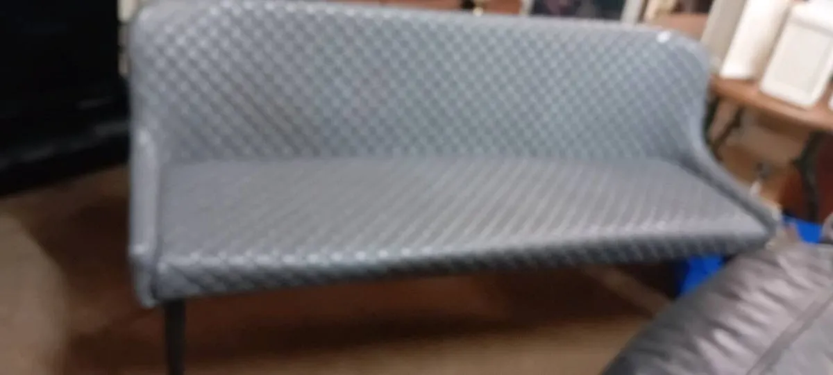 Modern Faux Leather Bench Seat - Image 2