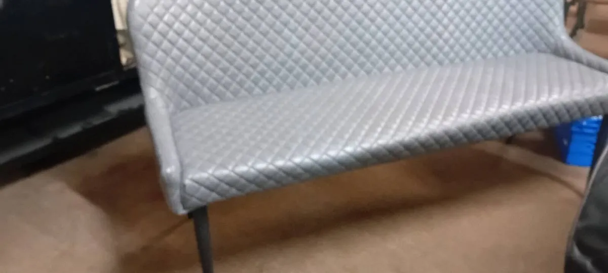Modern Faux Leather Bench Seat - Image 3