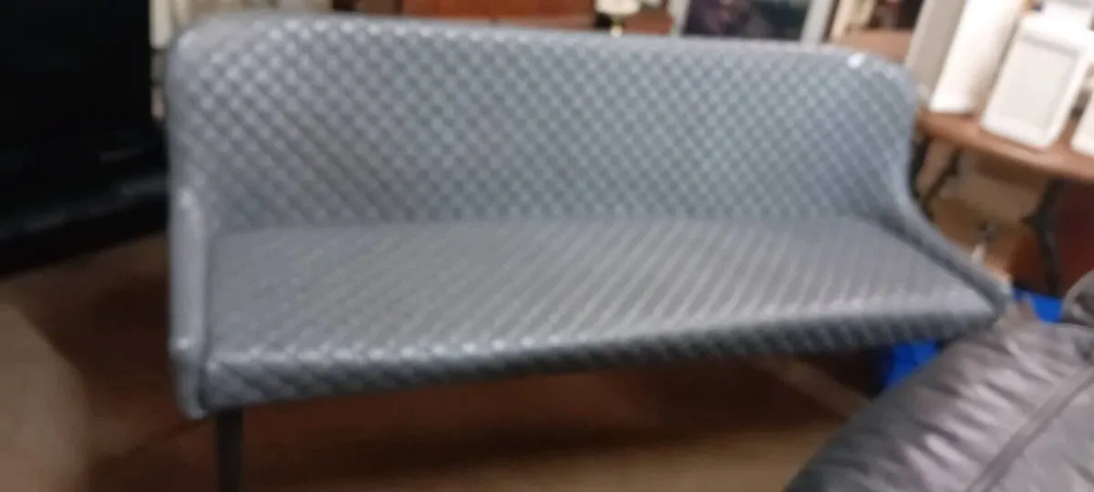 Modern Faux Leather Bench Seat - Image 1