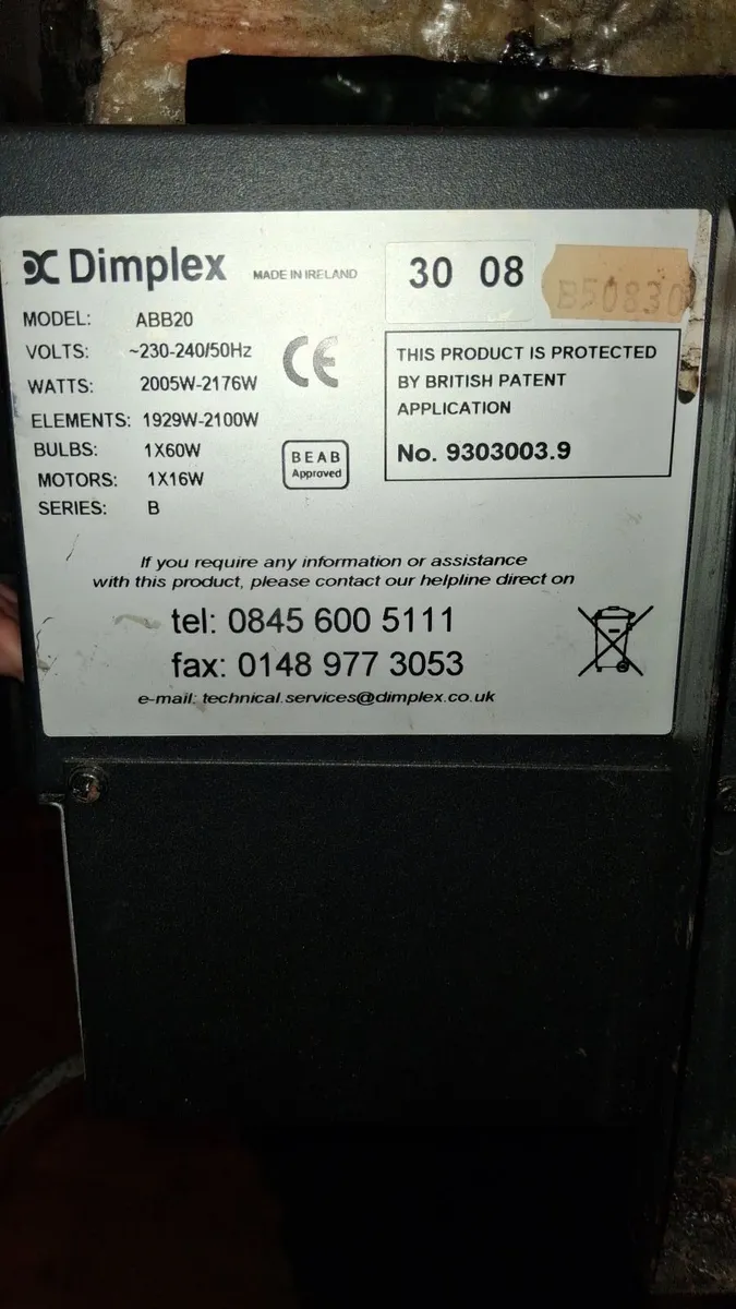 Dimplex electric fireplace insert - Image 3