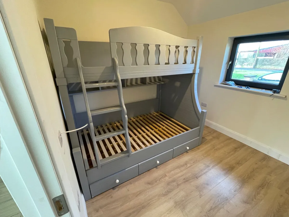 Bunk Bed (Single & Double) with Large Storage - Image 2