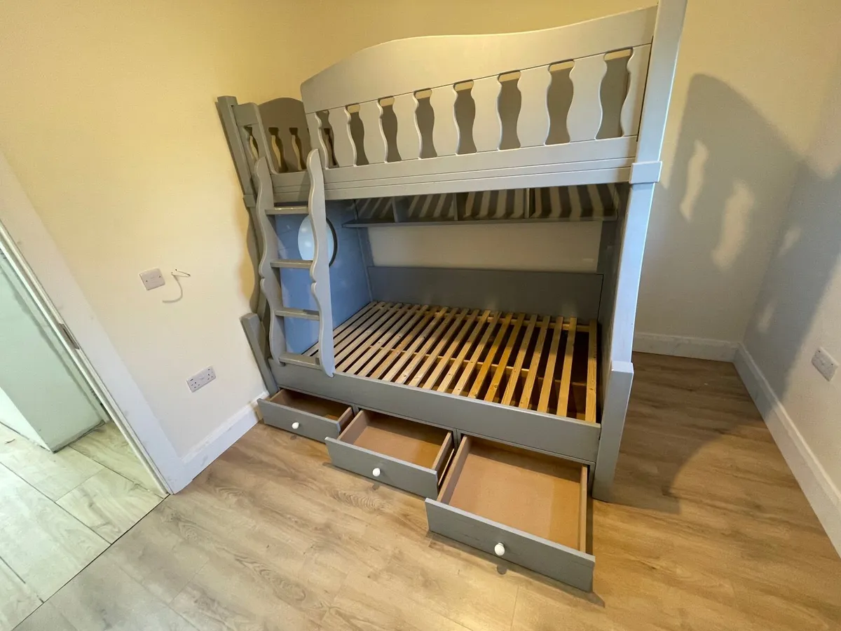 Bunk Bed (Single & Double) with Large Storage - Image 3